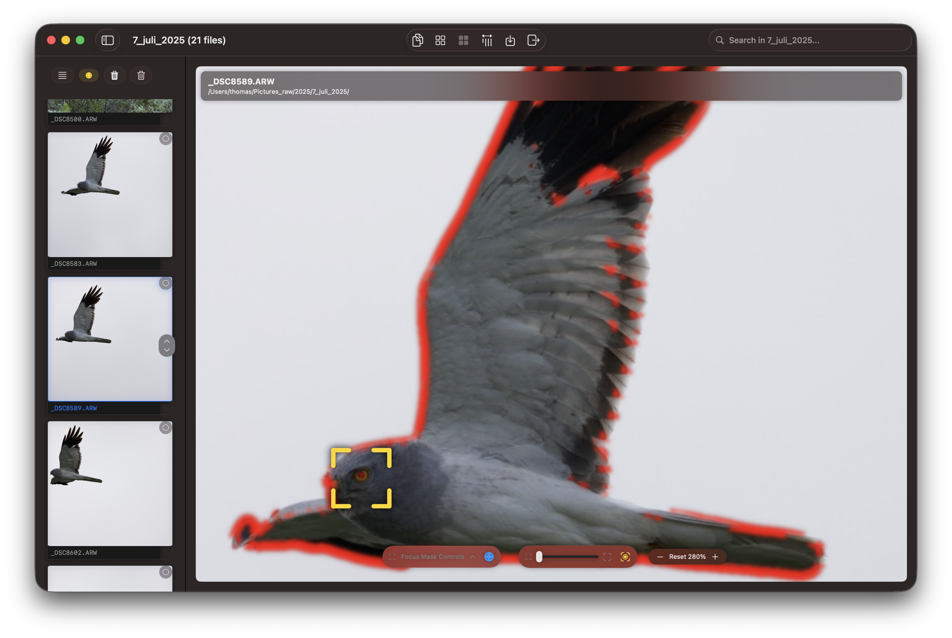 RawCull scanning photo library
