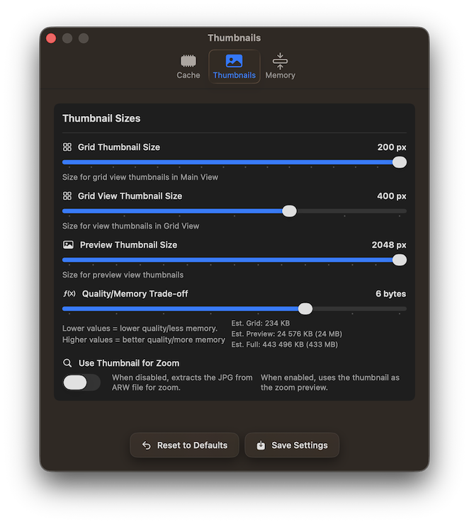 RawCull startup screen
